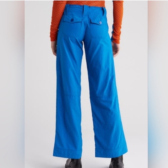 KkCo Roll Hem Wide Leg Pants Cobalt - Picture 3 of 3